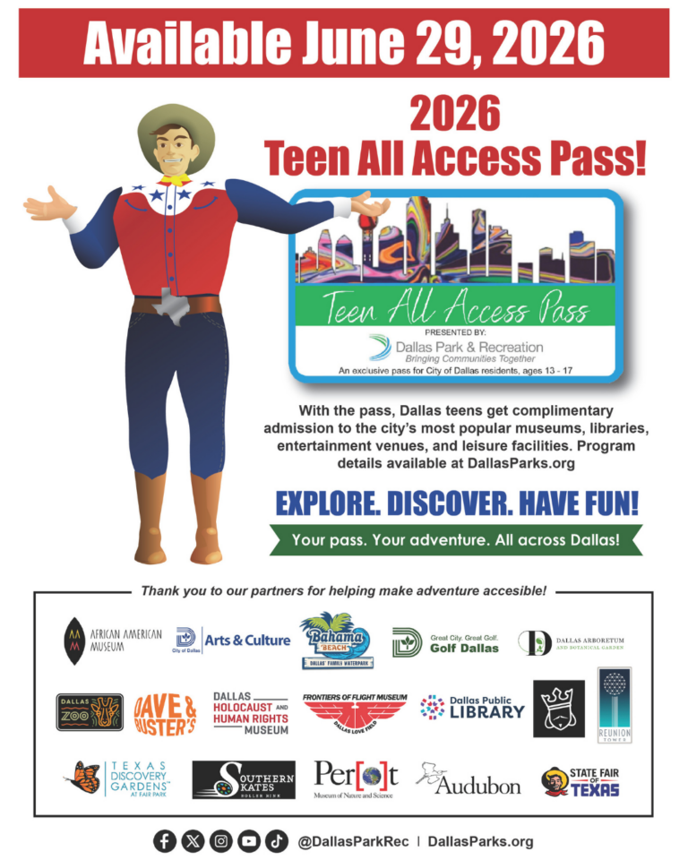 Dallas Teens Can Get a FREE All Access Pass to Summer Fun (2026)